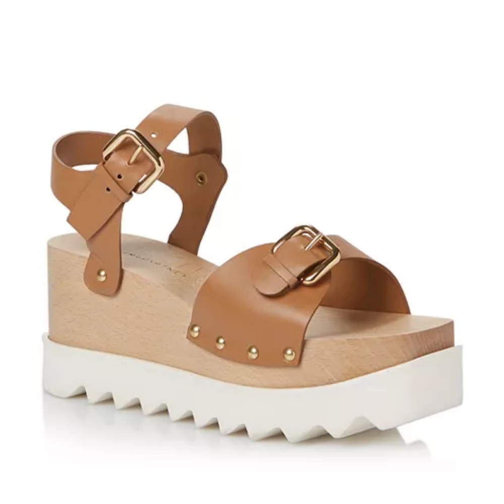 Stella McCartney Women's Elyse Wedge Platform Sandals.